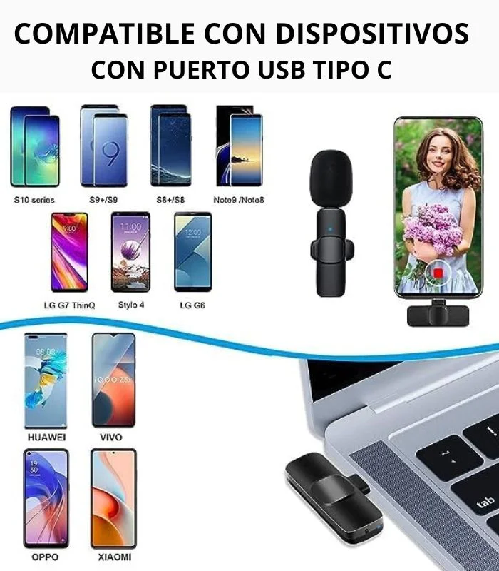 Micrófono de solapa para celular